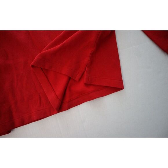 Polo Ralph Lauren Men's Sz Large Red Estate-Rib Cotton 1/4 Zip Pullover - Picture 5 of 9